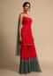 Red And Grey Shaded Sharara Suit In Georgette With Resham Embroidery  Online - Kalki Fashion