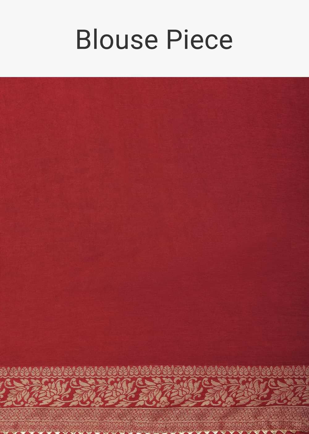 Red Bandhani Weave Saree In Silk With Unstitched Blouse Piece