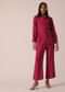 Red Chanderi co ord set With Pleated Detail