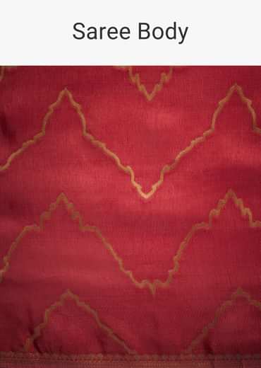 Punch Pink Dola Silk Saree With Zari Accents On Pallu And Border