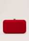 Apple Red Floral Clutch On Silk Fabric With Zardosi Work