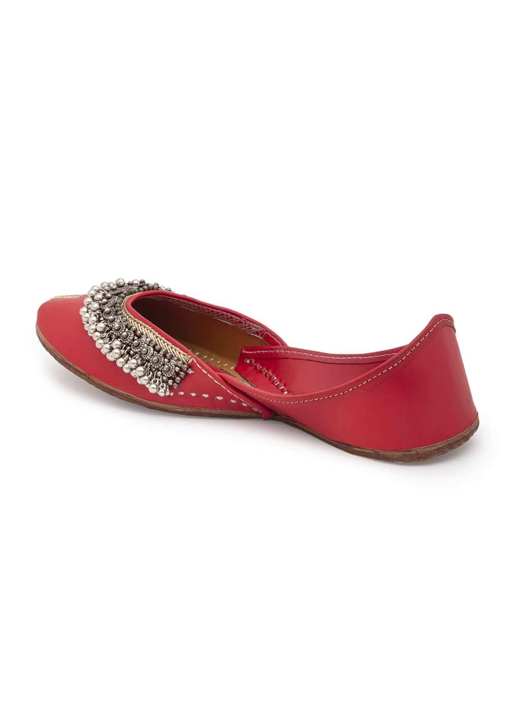 Red Juttis With Tiny Ghungroos By 5 Elements