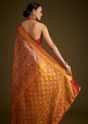 Red Kanjivaram Silk Saree With Golden Zari Border