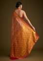 Red Kanjivaram Silk Saree With Golden Zari Border