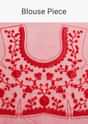 Red Net Saree With Sequins And Stones Embroidery
