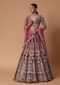 Red Velvet Raw Silk 16 Kali Zardosi Lehenga With Pearl Blouse Set