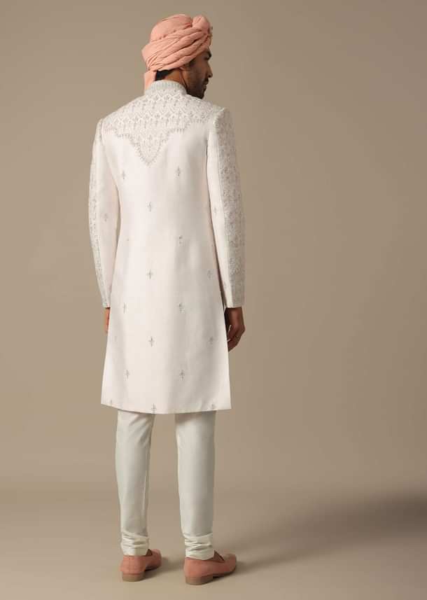 Regal Pink Grooms Sherwani Set