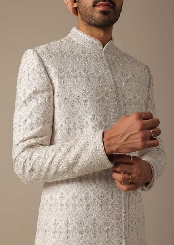 Regal Pink Grooms Sherwani Set