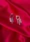 Rose gold drop earring with crystal drop