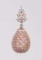 Rose Gold Plated Earrings With Stones, Crystals And Bugle Beads In Dangling Drop Pattern Online - Kalki Fashion
