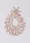 Rose Gold Plated Studs In Drop Shape With Crystals Stones And Bugle Beads Online - Kalki Fashion