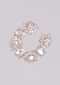 Rose Gold Studs With Bugle Beads And Crystals In Geometric And Floral Motifs In Crescent Shape Online - Kalki Fashion