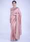 Rose Pink Saree In Silk With Salli Fringes On The Pallu Online - Kalki Fashion