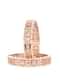 Rose Gold And Pink  Handcrafted Kundan Polki Handcrafted In Mix Metal