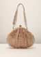 Rose Gold Embroidered Clutch With Cut Dana Work And Beaded Loops