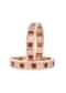 Rose Gold Handcrafted Kundan Bangles In Mixed Metal