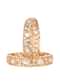 Rose Gold Handcrafted Kundan Polki Bangles In Mix Metal