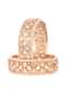 Rose Gold Kundan Polki Mixed Metal Bangles