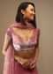 Rose Gold Velvet Blouse In Cap Sleeves With A Sweetheart Neckline Padded And A Back Hooks Closure