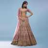 Rose Pink Bridal Lehenga In Raw Silk With Heavy Embroidery - NOOR 2022
