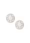 Round Swarovski Stud Earrings In 92.5 Sterling Silver
