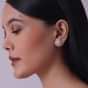 Round Swarovski Stud Earrings In 92.5 Sterling Silver