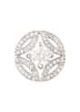 Round Swarovski Stud Earrings In 92.5 Sterling Silver