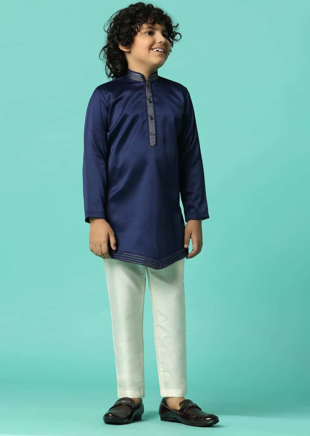 Royal Blue Sherwani Set For Boys