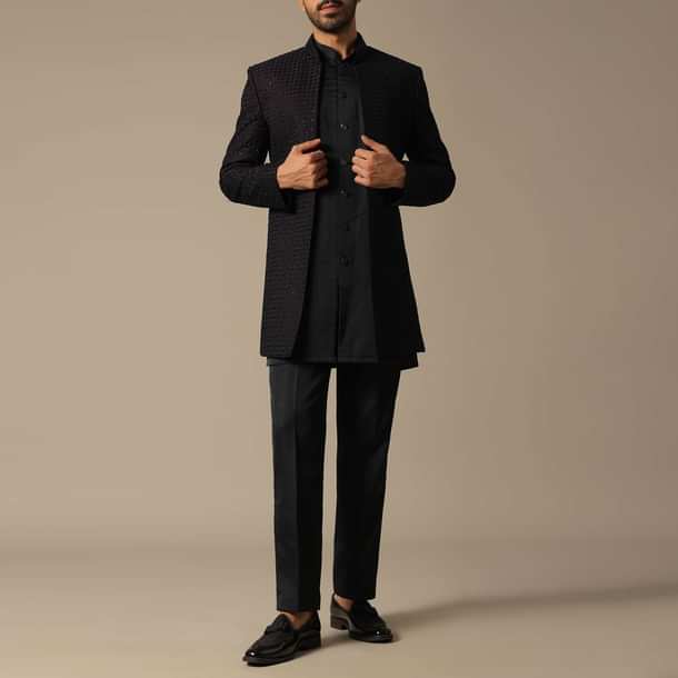 Royal Purple Radiance Sherwani Set