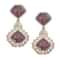 Ruby And Gold Kundan Dangler Earrings With Stones