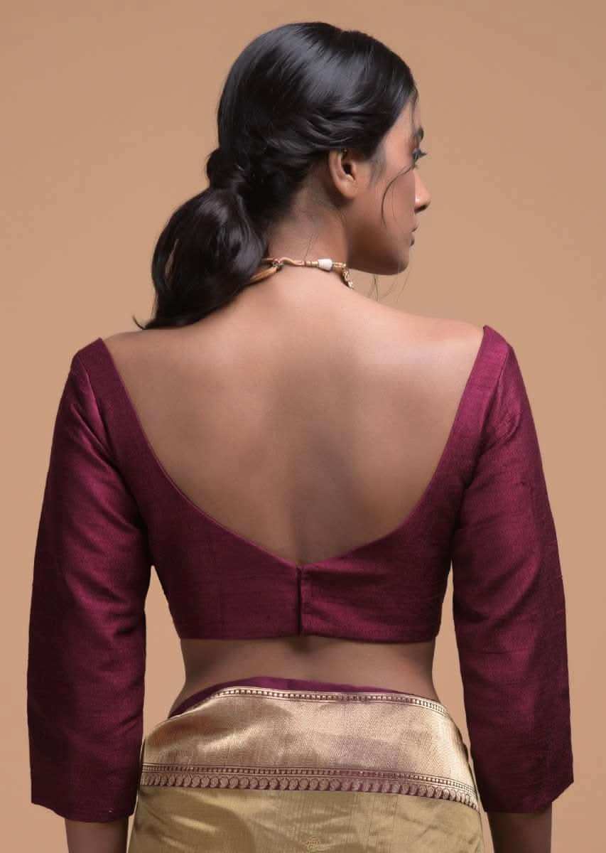 Sage Green Pure Handloom Saree In Silk With Woven Floral Buttis And Purple Border Online - Kalki Fashion