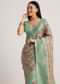 Sage Green Silk Saree With Woven Work