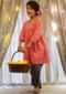 Kalki Girls Salmon Pink Stitched Wrap Style Kurta And Dark Grey Pants Set In Hand-woven Cotton Love The World Today