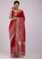 Maroon Red Dola Silk Saree With Intricate Embroidery