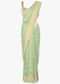 Sea foam green georgette saree in floral weaved butti and border only on Kalki