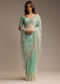 Sea Green Tissue Saree with Cutdana Embroidery