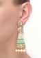 Seafoam Green Danglers With Embellished With Pearls, Beads, Kundan And Stones Online - Kalki Fashion