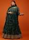 Deep Green Anarkali Suit In Georgette With Zari And Sequin Embroidered Floral Jaal