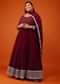 Wine Red Anarkali Suit In Georgette With Alluring Embroidery In Zari And Stone