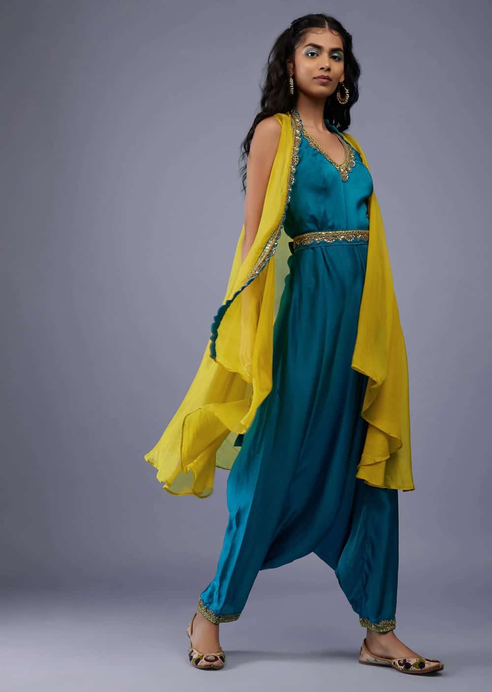 Dhoti Jumpsuit Multi Coloured Jumpsuit Uptownie Lite Multicolor