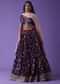 Grape Purple Georgette Lehenga With Zari And Sequins Embroidery