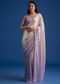 Lavender Purple Ombre Sequins Saree With An Embellished Border