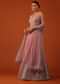 Pastel Pink Georgette Lehenga Set with Sequin Embroidery