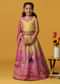 Kalki Embroidered Yellow Ombre Lehenga Blouse Set In Silk For Girls