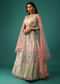 Multicolored Lehenga And Blouse Set In Silk With Patch Work
