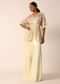 Beige Kurta And Palazzo Set With Bead Work