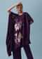 Purple Sequin Kaftan And Pant Set