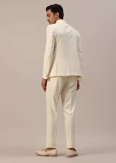 Cream White Terry Rayon Jodhpuri