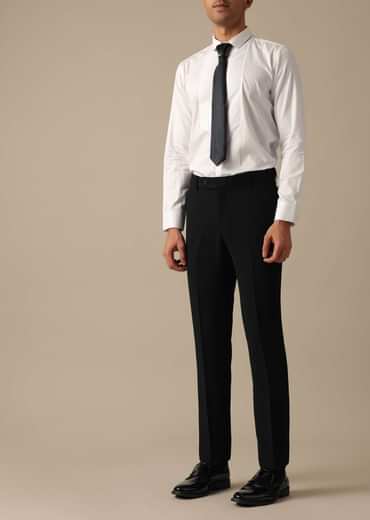 Black Blazer And Pant Tuxedo Set With Cutdana Work