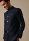 Blue Bandhgala Jodhpuri And Pant Set In Terry Rayon